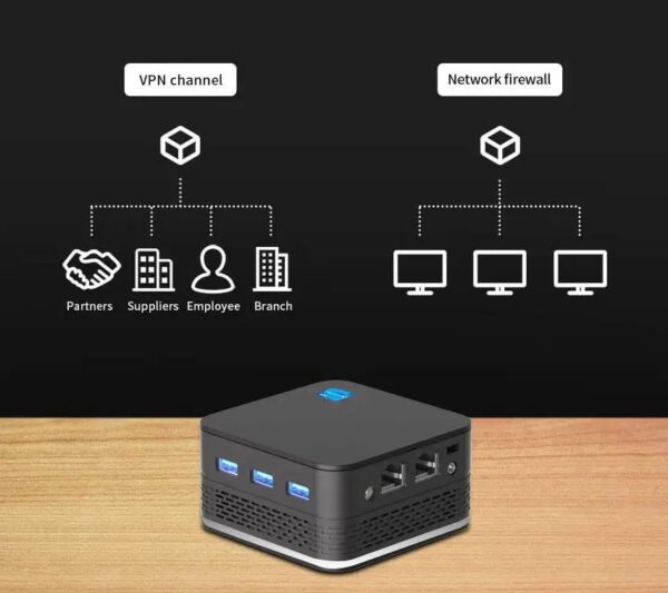 Mini PC Chipol T9 Plus N100 16GB DDR5 512GB SSD 3xHDMI 3xUSB 2xLAN - obrazek 4