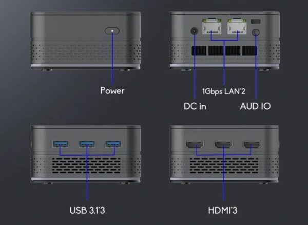 Mini PC Chipol T9 Plus N100 16GB DDR5 512GB SSD 3xHDMI 3xUSB 2xLAN - obrazek 9